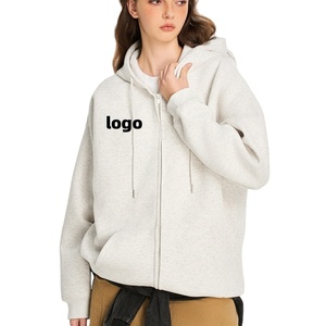 Sudadera con Capucha Extra Grande para Mujer, al por Mayor, Lisa, con Cierre, Gruesa, para Invierno - Product Image 1