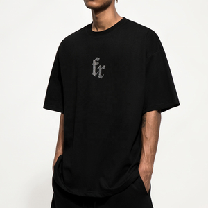 เสื้อยืดผู้ชายผ้าฝ้ายทอแบบวินเทจทรงพอดีปกติเสื้อปักลายคอกลมผ้าคอตตอน100% - Product Image 3