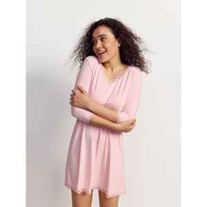 Conjunto de Pijama Premium para Mujer, Camisón de Manga 3/4, Cuello Redondo, Bambú, Elástico, Personalizable, Ropa de Dormir, Vestido de Noche - Product Image 2