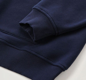 Sweat à capuche à col haut 100% polyester brossé nylon fait sweat à capuche pour homme avec demi fermeture éclair bloc de couleur pull à capuche et sweat-shirts - Product Image 6