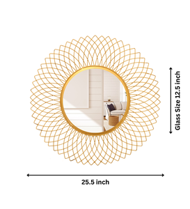 Miroir mural décoration murale métal or décoration murale festival art mural - Product Image 5