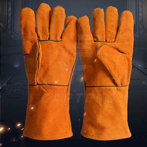 Meilleure vente de gants de soudage à bas quantité minimale de commande gants de soudage en cuir antidérapants résistants à l'usure pour la sécurité - Product Image 6