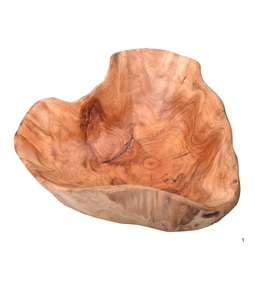 ชามไม้ (12 "-14") ทำด้วยมือธรรมชาติแกะสลักรากผลไม้ชามสลัดไม้สร้างสรรค์ - Product Image 1