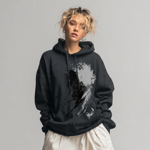 Printed Drop Shoulder Hoodie Women Custom Heavy <b>Weight</b> Fleece Pullover Hoodies <b>Ladies</b> Winter Outdoor Print Hood Women's - Product Image 1