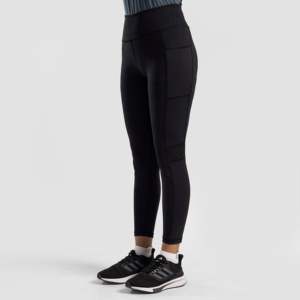 Leggings noirs taille haute à empiècements contrastants, respirants, en Spandex/Nylon, pour le sport, avec logo personnalisé, pour le fitness et le yoga, disponibles en XS et Small - Product Image 1