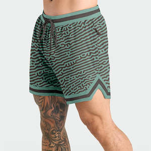 Shorts de sport pour hommes de haute qualité, en polyester, avec taille élastique, shorts de basket-ball pour hommes, shorts en polyester à double maille - Product Image 6