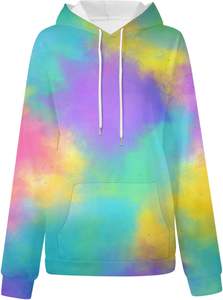 Mode féminine Tie Dye Sweats à capuche à manches longues Loose Oversized Pullover Casual Fall Winter Hoodies With Pocket - Product Image 3