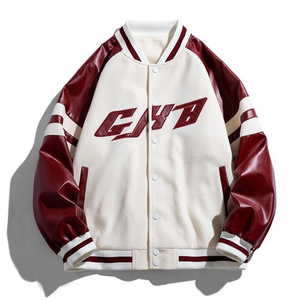 Veste à capuche en laine pour hommes, manteau d'hiver en gros, vêtements d'extérieur de style baseball, vente en gros - Product Image 2