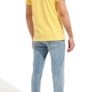 Couleur jaune coton uni teint hommes t-shirts haute qualité logo personnalisé 220gsm hommes t-shirt Offre Spéciale style décontracté hommes t-shirts - Product Image 5