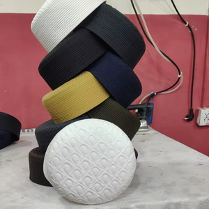 Nueva tendencia clásica Bukhari Koofi gorra de oración musulmana bordada personalizada azul negro blanco sombrero para las cuatro estaciones en Bangladesh - Product Image 1