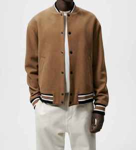 Blouson universitaire, collège, baseball, style letterman personnalisé, blouson bombardier à manches en cuir artificiel pour hommes approvisionnement OEM - Product Image 5