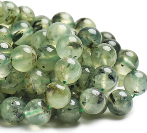 Stone Beads Prehnite Beads Strand Stone Jewelry Loose Smooth Gemstone Healing Necklace Natural <b>Crystal</b> Wholesaler - Product Image 5