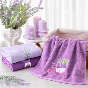 Toalla de baño de algodón 100% de alta calidad, nuevo diseño bordado, conjunto de regalo textil para el hogar, toalla de punto de secado rápido a la venta - Product Image 2