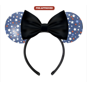 Custom Factory Direct Order Made-to-Order H.E.R. Accessories Vinyl <b>Mouse</b> Ears Bowknot Hair Accessory Misty Headband Design - Product Image 1
