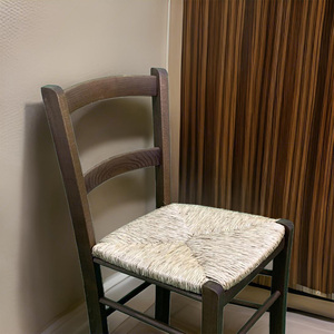 Sedia in legno lavorata a mano con sedile in paglia Color noce 33cm schienale 2 doghe per soggiorno 39.5x36.5x70 cm peso 5kg - Product Image 5