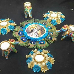 Unik Rangoli Stil Kandil Penjuru Dekorasi Rumah Acara-acara Penting Seperti Perkawinan Diwali Hari Ayah Hari Ibu Halloween - Product Image 3