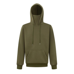 Sudaderas con capucha extragrandes impermeables de algodón suave para hombre, logotipo personalizado de alta calidad, cubierta facial bordada, tamaño al por mayor - Product Image 1