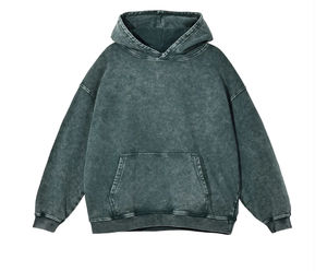 Sweat-shirt streetwear personnalisé de haute qualité 500 g/m² en molleton français, vierge, vintage, délavé à l'acide, décoloré au soleil, impression DTG pour hommes - Product Image 3