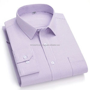 Nouvelle Chemise Habillée Oxford Homme 2026 en Polyester/Coton à Manches Longues, Couleur Unie, Séchage Rapide, Respirante, Style Business Décontracté, Automne - Product Image 4
