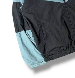 Chaqueta Cortavientos de Nailon Transpirable con Cremallera Completa y Bloques de Color Negro para Hombre, Ropa Deportiva Informal para Exteriores, Servicio OEM - Product Image 4