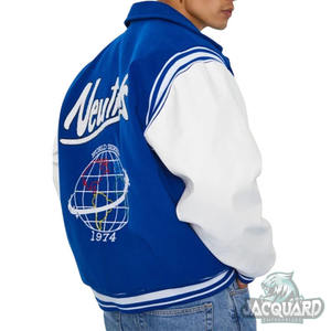 OEM personalizado Vintage Varsity chaqueta para los hombres de invierno de cuero mangas escuela Universidad béisbol Letterman Varsity chaqueta de talla grande - Product Image 2