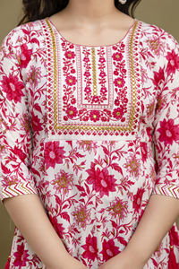 Vestido Anarkali Largo de Primera Calidad con Bordado de Lentejuelas, Diseño Lateral Dori, Hecho a Mano en India, Kurta para Mujer - Product Image 6