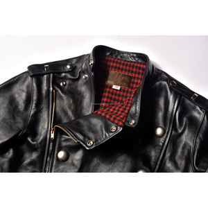 Nardon แจ็คเก็ตบอมเบอร์ผู้ชาย, แจ็คเก็ตหนัง PU นิ่มสั้นสีดำมีซิปสำหรับ2025เสื้อผ้าอเมริกันฤดูใบไม้ผลิฤดูใบไม้ร่วง - Product Image 2