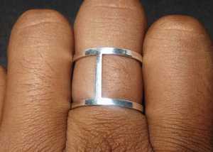 Meilleur fait à la main 925 Sterling Silver V Rings Double Band Jewelry Chevron Rings Minimalist Jewelry Gift For her silver Jewelry - Product Image 5