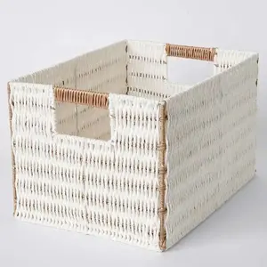 ตะกร้าใส่ของจากหญ้าทะเลธรรมชาติตะกร้าผ้าแบบแฮนด์เมดดีไซน์จากผู้ผลิตเวียดนาม - Product Image 6