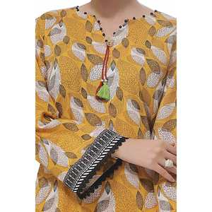 Conjunto de 3 piezas sin coser de Khaddar estampado, estilo Salwar Kameez pakistaní, de algodón, para festivales y ropa étnica - WNS-42130 - Product Image 1