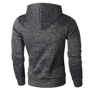 Sudadera informal de invierno para hombre, mezcla de poliéster suave/forro polar de algodón, sudaderas bordadas y teñidas lisas, MOQ 2 uds. - Product Image 6