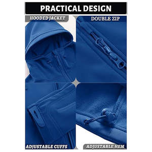 Veste Softshell matelassée pour homme, design tendance, haute qualité, respirante, coupe-vent, écologique, vêtements de rue, longue - Product Image 3