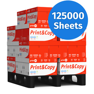 print24 A4 80gsm Premium Printer <b>Paper</b> and Copy <b>Paper</b> 125000 Sheets High Whiteness CIE 160 PEFC Certified - Product Image 1