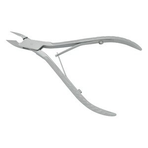 Lame incurvée Poussoir à cuticules Matériau en acier Coupeur incarné Pinces à ongles avec poignée imprimée pour le soin des ongles des orteils Ressort de baril 5 - Product Image 1