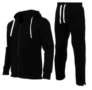 Sudadera con Capucha y Cremallera con Estampado Personalizado, Conjunto Deportivo de Dos Piezas con Forro Polar, 100% Algodón, Unisex - Product Image 1