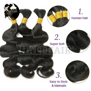 Extensiones de cabello Hali de alta calidad vietnamita Remy Body Wave cabello humano a granel 100g todos los colores teñido blanqueamiento y permanente - Product Image 5