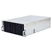 OEM/ODM Châssis de serveur en rack 4U d'usine Rackmount industriel Boîtier d'ordinateur Fond de panier Hot Swap 24 baies 3.5 "Plateau HDD