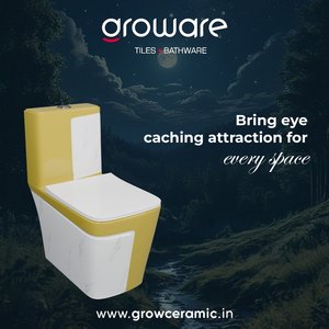 Sanitarios Inodoros Wc Gold Line Design Baño Cerámica Una pieza Inodoro de color blanco dorado - Product Image 3