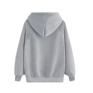 Bulk Production Women Oversized <b>Hoodie</b> Winter Long Velour 100% Cotton <b>Trendy</b> Streetwear Cozy Warm Soft - Product Image 2