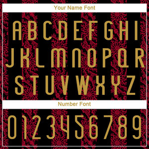 Uniforme de Voleibol Sublimado Abstracto Negro, Dorado Antiguo y Rojo, Ajuste Delgado, Personalizado, Tejido Ligero y Transpirable, Gran Venta - Product Image 5