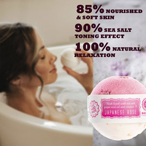 Zen Bloom Bombas de Baño Efervescentes Rosa Japonesa, Ritual Elegante para la Piel, Baño de Tacto Suave, Hecho a Mano en Letonia, Marca Privada, Suministro al por Mayor - Product Image 4