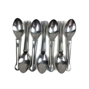 Acier inoxydable argenté métal décoratif longue découpe laser poignée design Premium Quality Portugal design cuillère Salad server Set - Product Image 6