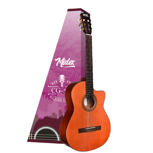 กีตาร์คลาสสิค Midex CG-390M ขนาด 39 นิ้ว 4/4 คอไม้ Sapele ปรับระดับได้  ฟิงเกอร์บอร์ดไม้ Indian Rosewood  เคลือบเงาสีส้ม  นุ่มนวล - Product Image 1