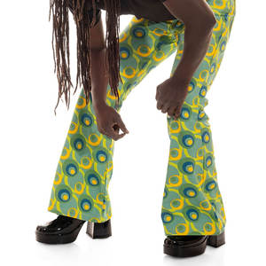 Pantalons de survêtement à jambes évasées, taille haute, anti-froissement, en coton 100%, coupe ample, streetwear personnalisé pour hommes - Product Image 3