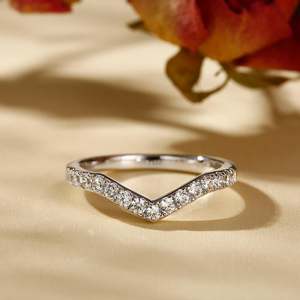 Jeulia วงแหวนแบบปรับได้ทำจากสแตนเลส18K สำหรับผู้หญิง - Product Image 4