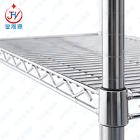 Produits chinois 4 niveaux 250kgs étagères de rangement d'entrepôt rayonnage robuste en acier chromé Garage stockage étagère en fil