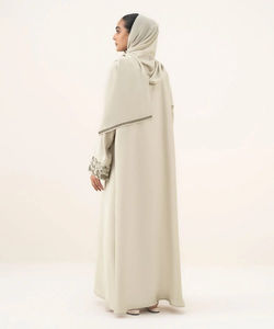 Vêtements islamiques élégants en broderie de grande taille pour le printemps, pour niqab, burqa, kaftan, prière, couleur unie, longue abaya musulmane - Product Image 4