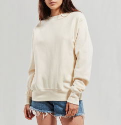 Prix de gros Sweat-shirt personnalisé pour femme, à manches longues, en molleton 100% coton, col rond décontracté - Product Image 5