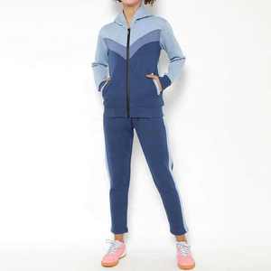 New Style Custom LOGO Eco-Friendly Plus Size Solid High Quality 100% Cotton Casual Sweatsuit with Hood Oversized <b>Tracksuit</b> Women - Product Image 5