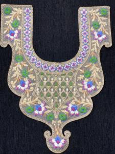 Embroidered Neck Patch / Applique for Kurti, Dress, and Garment Decoration Floral multicolor embroidery with artistic patterns - Product Image 5